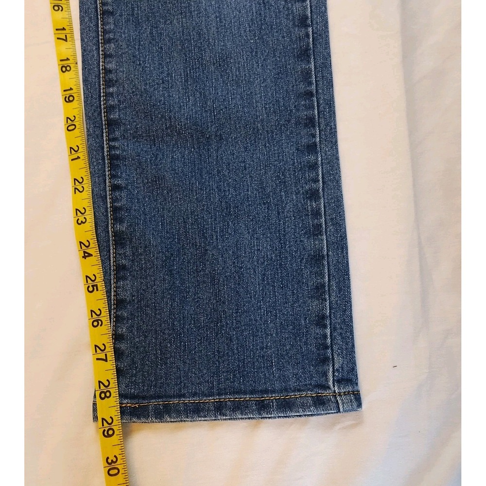 Daisy Fuentes Women's Size 10 Denim 5 Pocket Stretch Blue Jeans Straight Leg - Picture 7 of 12